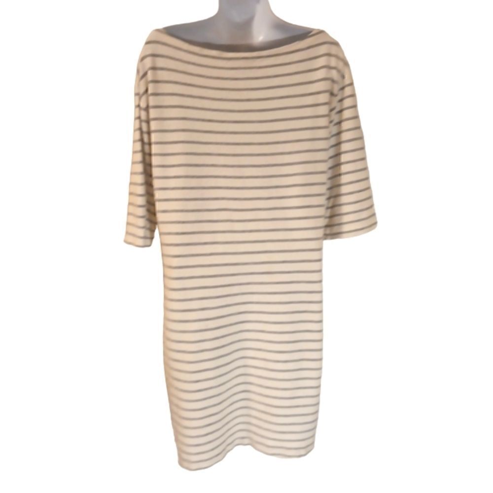 Marlene Birger striped reversed terry mini dress size S